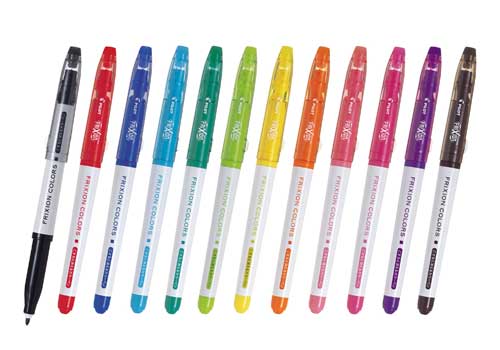 消えるカラーサインペン「フリクションカラーズ」