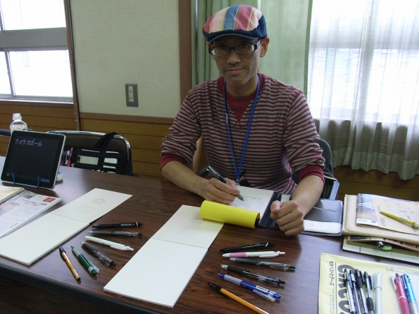みなさん書き心地の違いに驚いていました「なめらかボールペン試し書き＋大アンケート」