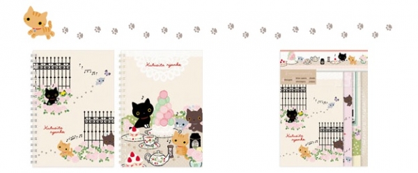 靴下にゃんこ　人気のＢ6ＳＰノート　　レターセット