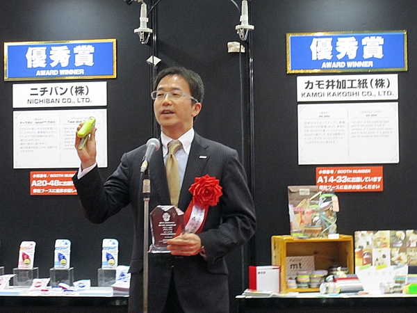 受賞の喜びを語る　コクヨＳ＆Ｔ 森川卓也社長