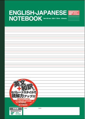 「読解力アップのセパレートスタイル」　細い罫