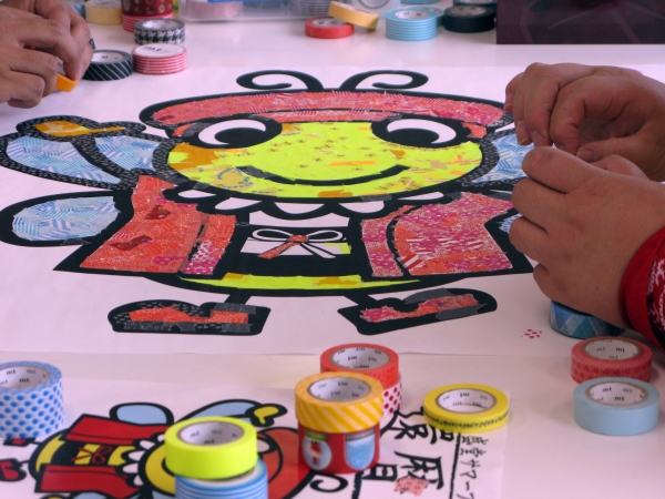 今年の一番の目玉！「ちぎり絵ｄｅぶんちゃん６０周年還暦バージョン」