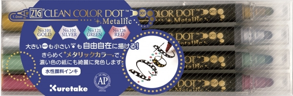 「ZIG クリーンカラードット メタリック/4V」