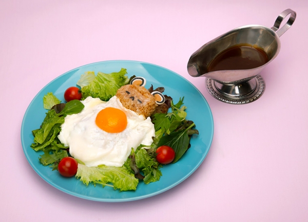 くまがおやすみハンバーグロコモコ \1,490 (C)igarashi yuri／LINE