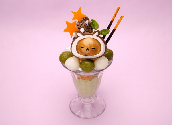 くまのキラキラお星さま抹茶パフェ \1,290    (C)igarashi yuri／LINE