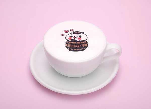 にゃんこのほっと一息ホワイトチョコレートモカ \890  (C)igarashi yuri／LINE