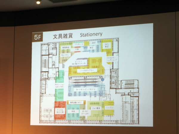 「５F 文具」 定番のロングセラーから話題の最新アイテムまで幅広い文房具を揃えた。