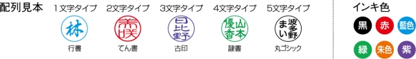 ＜なつ印見本＞印面サイズ：直径6㎜丸