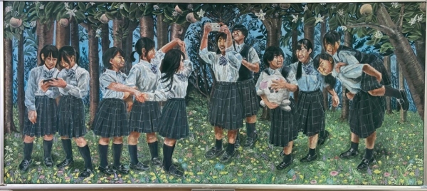 ＜最優秀賞＞　好文学園女子高等学校 / 好文学園黒板アートAチーム(11人) / 懐かしい未来