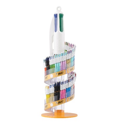 【ネットストア限定販売商品】BIC　4色ボールペン回転什器付120本セット　限定30台　44,000円（税込）