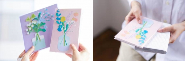 ・手なじみの良いコミックサイズ、のびのび書けるスクエアサイズ