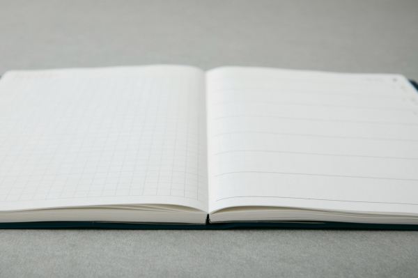 180度 パタンと開く、糸綴り製本