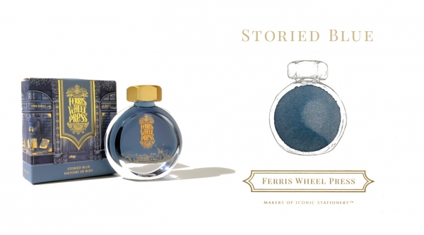 ＜Storied Blue（ストリード ブルー）＞  古本屋の外観をモチーフにしたパッケージ。色はアッシュブルー。