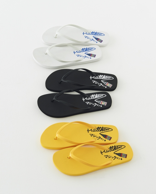 ⑤コラボビーチサンダル 価格：2,200円（税込） カラー：全3種　　 サイズ：FREE