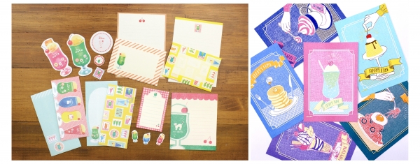 ①名古屋特別企画！喫茶店をイメージした商品が並ぶ「#文具喫茶」