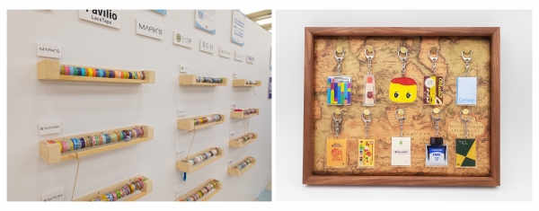 ②ここでしか体験できない「マスキングテープくじ」や「アクリルキーホルダーコレクション」