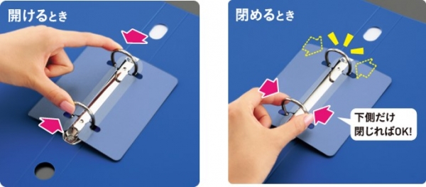 ●ワンタッチ開閉とじ具