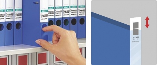 ●フィンガーホールと交換可能な替背紙式