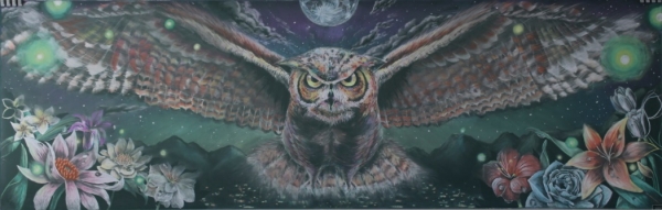 ■優秀賞 3作品    ・埼玉県立大宮光陵高等学校 ・作品名:Colored owl