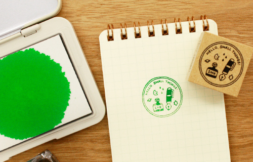 ３.インクがなじめば使用可能です。お気に入りのインクでスタンプをお楽しみください。