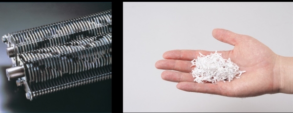 細断方式にはチップ状に細断されるワンカットクロスカッターを採用