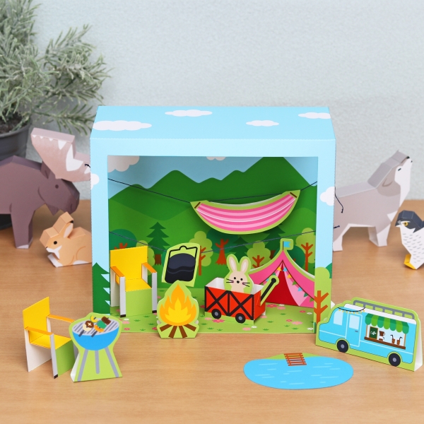 箱庭ジオラマ（キャンプ）