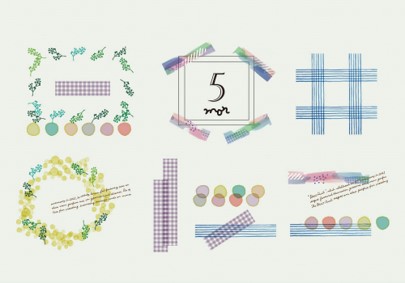 ■コンセプトは　組み合わせデコ　♪　アレンジしやすいシンプルなパターン柄7種をご用意