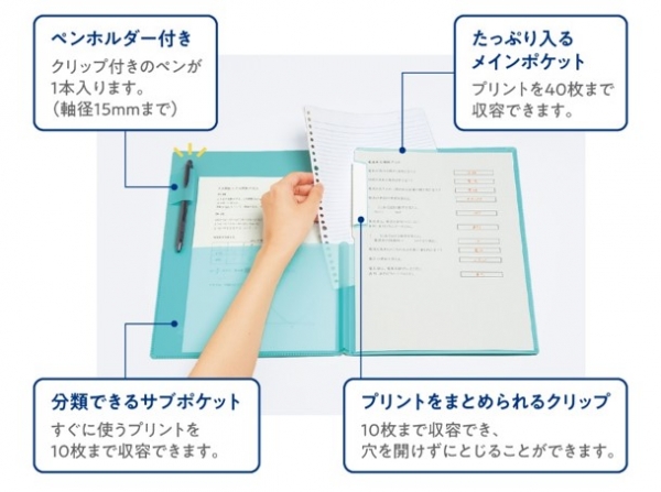 プリントの書き込みと保管が1冊で