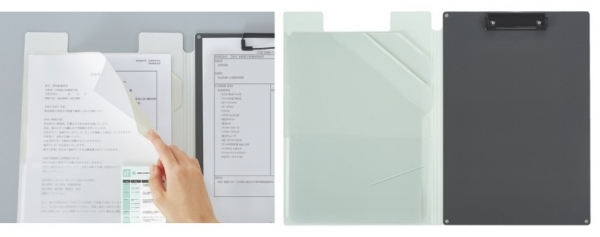 ●書類整理に特化した3段ポケット