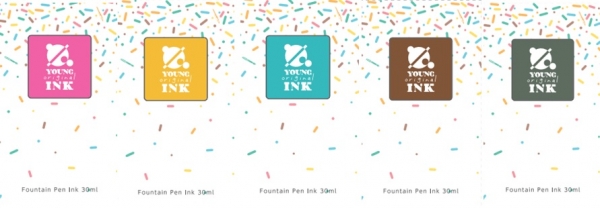 【キャラバン限定インク】　展開カラー5色（Vol1:黄色・Vol2:青・Vol3:ピンク・ Vol4:オレンジ   Vol5:グレー　￥2,200(税込）