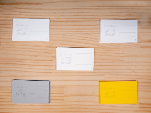 試筆カード　50枚入り（5色&times;10枚）　￥715（税込）