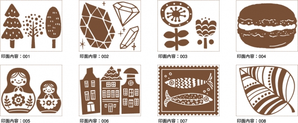 シヤチハタ クラフトはんこ 洋柄　印面サイズ：25mm・30mm