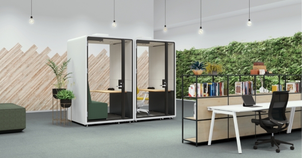 写真： 可動式ブース「 WORK POD（ワークポッド 1人用ワイド」