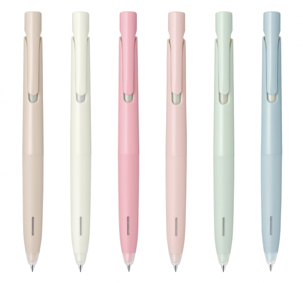 軸色（左から）： シャンパンベージュ、アイボリー、ローズピンク、シェルピンク、ミストグリーン、ミストブルー