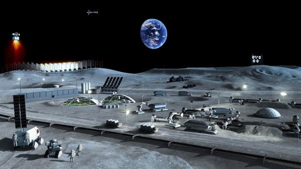 月面基地イメージ（C)JAXA