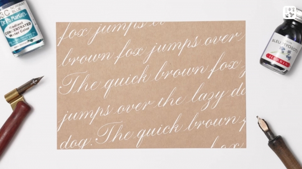 #06 アレンジ例の紹介  　ポストカードなどにカリグラフィーでデザインした例