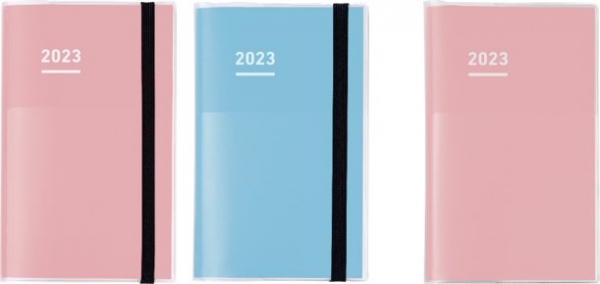 （左から）ファーストキットminiのピンク・ブルー、DIARY miniのピンク