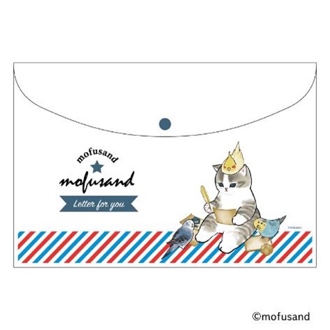 ■B5フラットケース　(8)お手紙にゃん