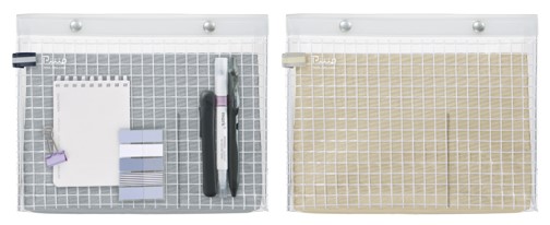 ツールペンケース＜ピープ＞（A5フラットタイプ）　（左から）シルバーグレー、シャイニーベージュ