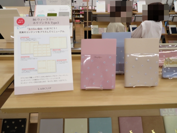なりたい自分に近づこう！書き込むのが楽しいコンテンツページが充実。暮らしやお金、仕事などの項目ごとに分かれたウィッシュリスト。ライフログ、マンスリープラン、ネクストイヤープラン、ルックバック＆ネクストイヤーゴール 10月始まり「B6ウィークリー ホリゾンタルType3」LABCLIP