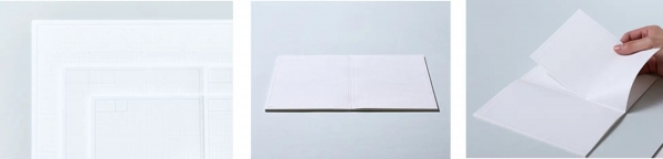 ・手帳のような罫線で、ノートのように日付はブランク