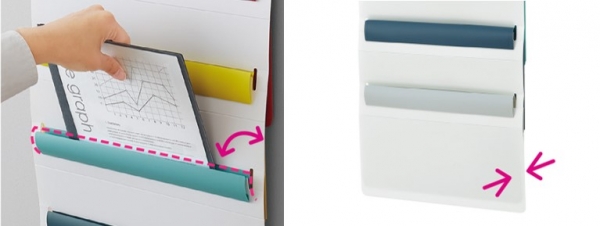 出し入れしやすい立体ポケットとすっきり薄型設計