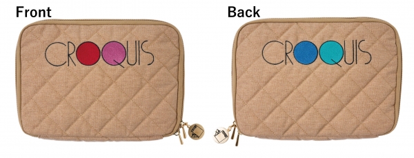 キルティング素材が大人っぽいじゃばらポーチ♪