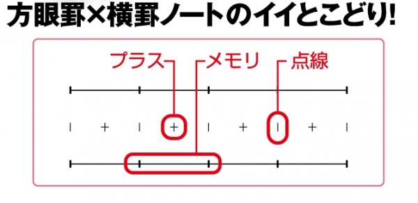 プラスメモリ罫について