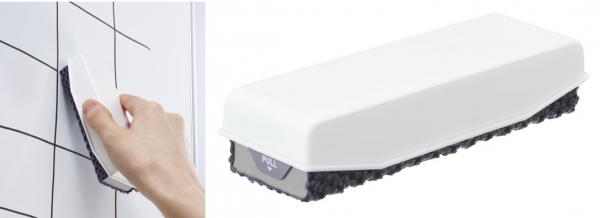 細かな部分も消しやすい先端の斜めカット