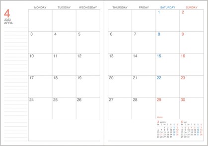 マンスリーページ