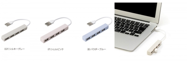 USB2.0 4ポート変換ハブ