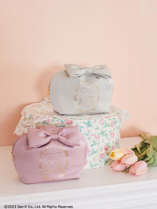 ■プリントリボンポーチ カラー：Pink/Mint 価格：\4,200