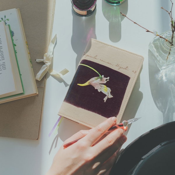 ●手帳カバー（オリジナルサイズ・A6）「牧野富太郎/コウシンソウ」：5,390円～6,490円