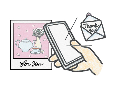 ■スケッチモーション動画で想いを伝えられるARカードが付いてくる